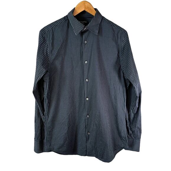 Banana Republic Other - Banana Republic Men's Stretch Striped Button Up Shirt Gray Size Medium 15- 15.5